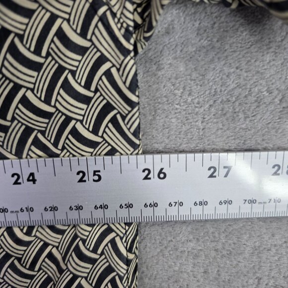 Mens Cambridge Classics Mervyns 100% Silk Black & Beige Shirt Button Up Size L - Picture 5 of 7